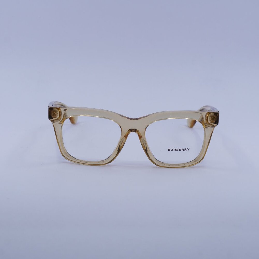 Burberry BE2407 4063 Eyeglasses Transparent Brown 51mm Square Frame - Picture 3 of 9